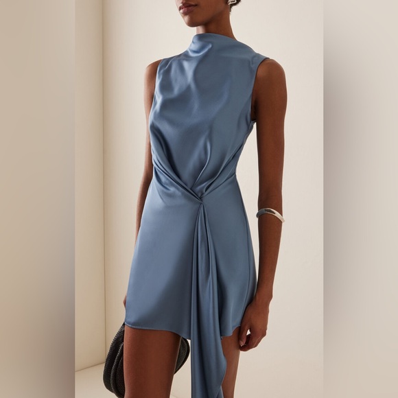 Significant Other Alyssa Draped Satin Mini Dress - Picture 3 of 6